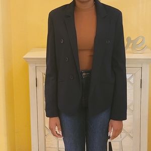 Navy Blue high-low blazer size large